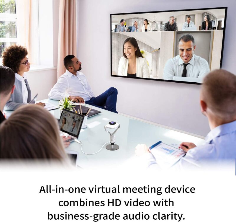 j5create 360 Degree All Around Meeting Webcam 1080P HD Video Conference Camera with High Fidelity Microphone